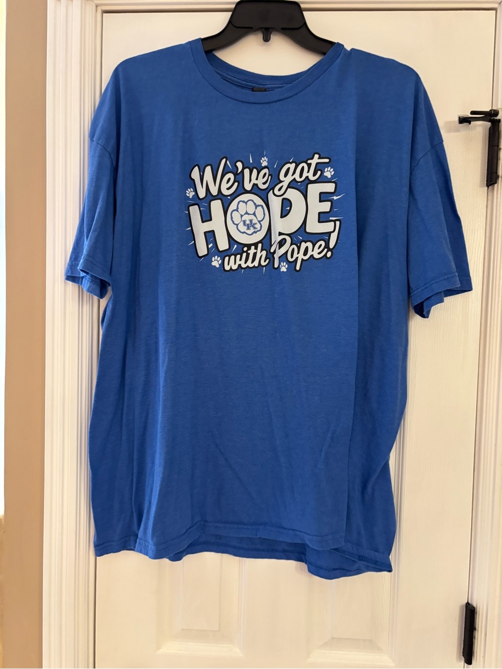 Gildan Royal Blue Kids Graphic Tee - We've Got HOPE with Pope
